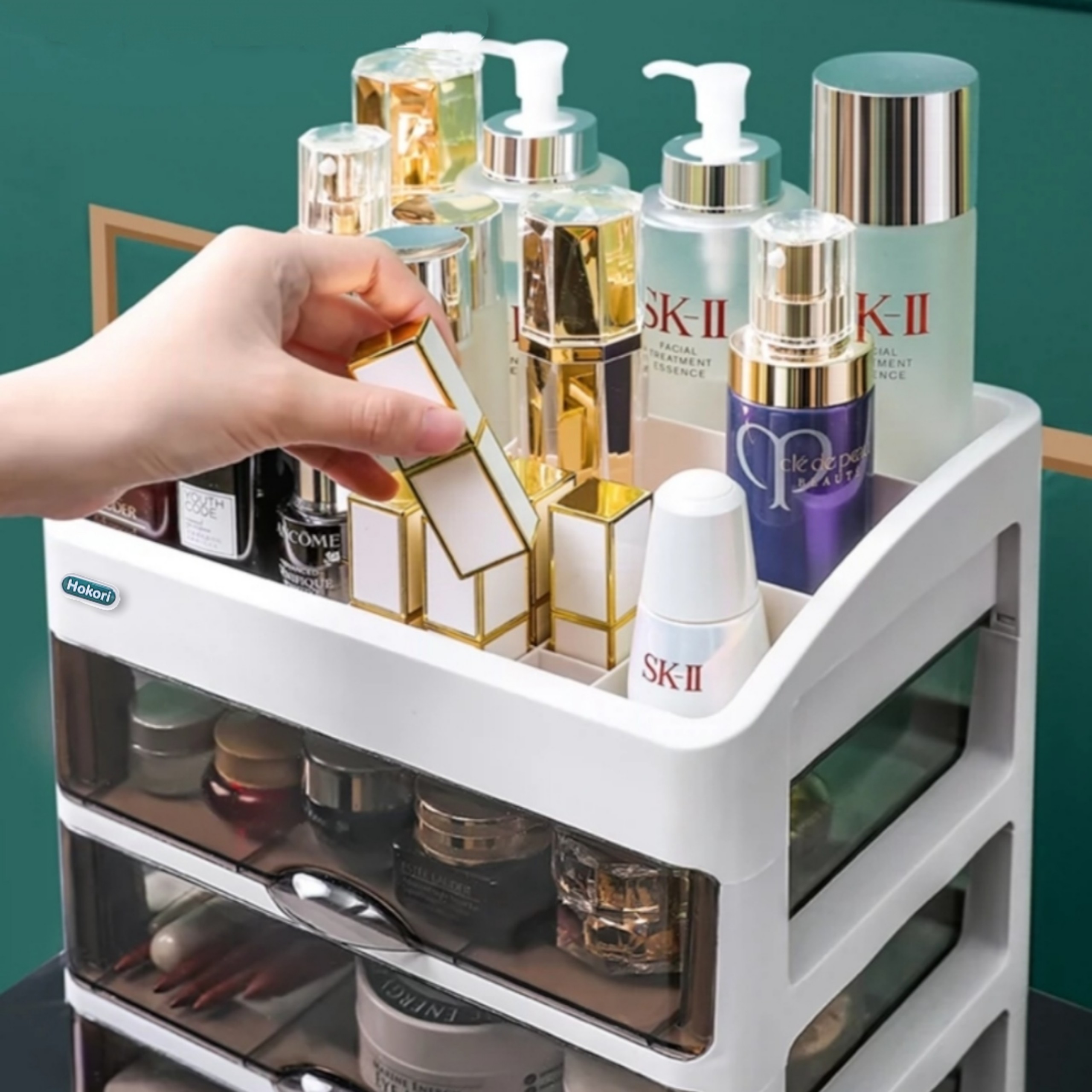 ( Hàng Cao Cấp ) Tủ Đa Chức Năng Tủ,Kệ đựng đồ trang điểm MIKA trong suốt 2 / 3/,4 tầng, để mỹ phẩm tiện lợi