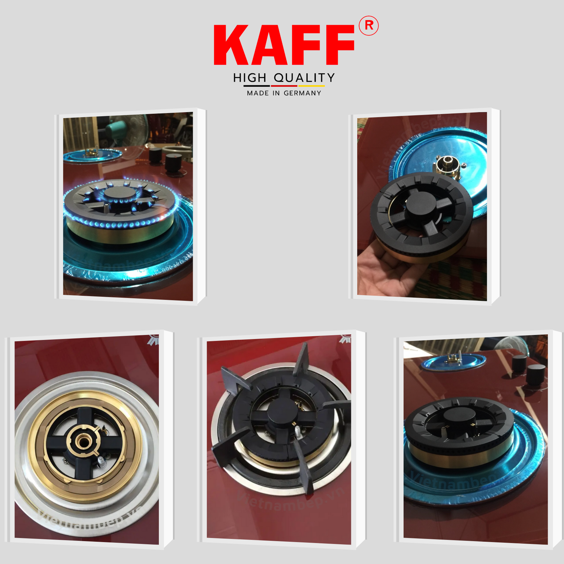 Bếp ga đôi đỏ sang trọng KAFF KF-312 - Hàng chính hãng