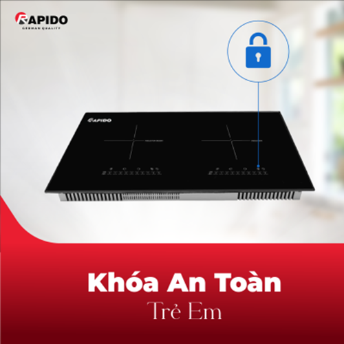 Bếp từ đôi Rapido RI4000BD công suất 4000W chính hãng Rapido, bảo hành 24 tháng - Hàng chính hãng