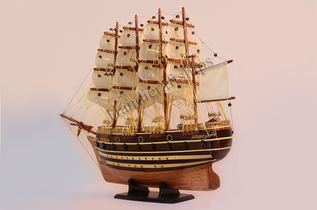 Mô hình thuyền buồm gỗ Jylland cao cấp 51cm (có video)