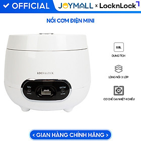 Nồi cơm điện Lock & Lock 0.8L màu trắng EJR426WHT, Hàng chính hãng, công suất 250W, lòng nồi phủ lớp chống dính-JoyMall