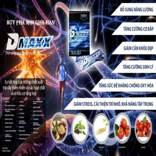 DMAXX thức uống bổ sung vitamin năng lượng có đường DAMODE 83 gói màu xanh mỗi gói 22gr