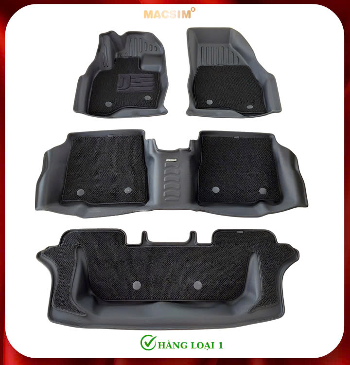Thảm lót sàn ô tô 2 lớp cao cấp dành cho xe Ford Explorer 2011-2019 nhãn hiệu Macsim chất liệu TPV