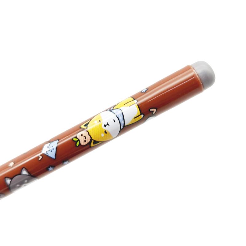 Vỉ 4 Bút Gel Xóa Được Shiba Inu 0.5 mm - Stacom VGP106E-A - Mực Đen (Tặng Kèm 1 Bút GP106E-A)
