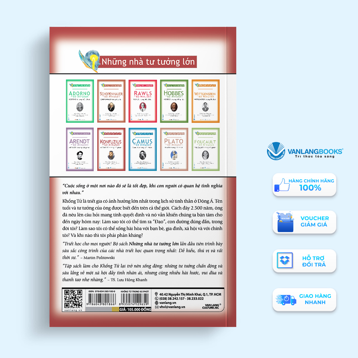 Những Nhà Tư Tưởng Lớn - Khổng Tử Trong 60 Phút – Vanlangbooks