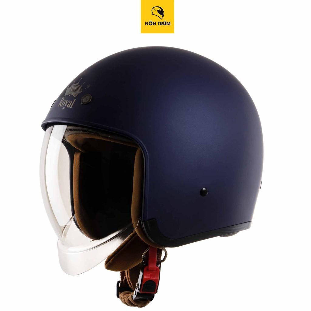 Nón bảo hiểm 3/4 ROYAL M139 có kính âm màu XANH MỰC NHÁM