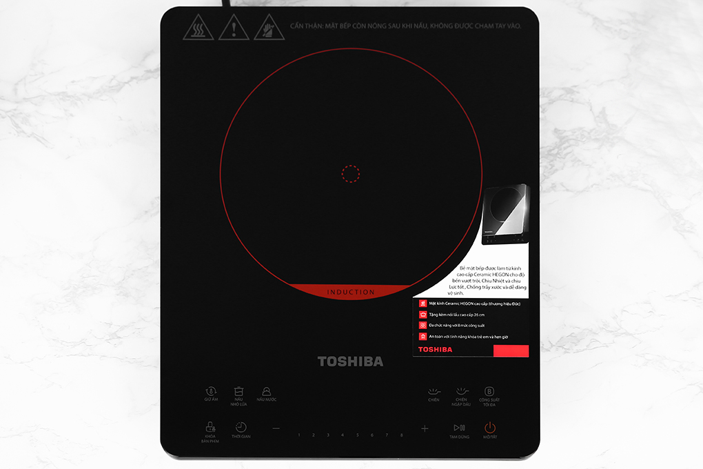 Bếp từ Toshiba IC-20S1PV, Công suất 2000W, tặng kèm nồi lẩu - Hàng chính hãng