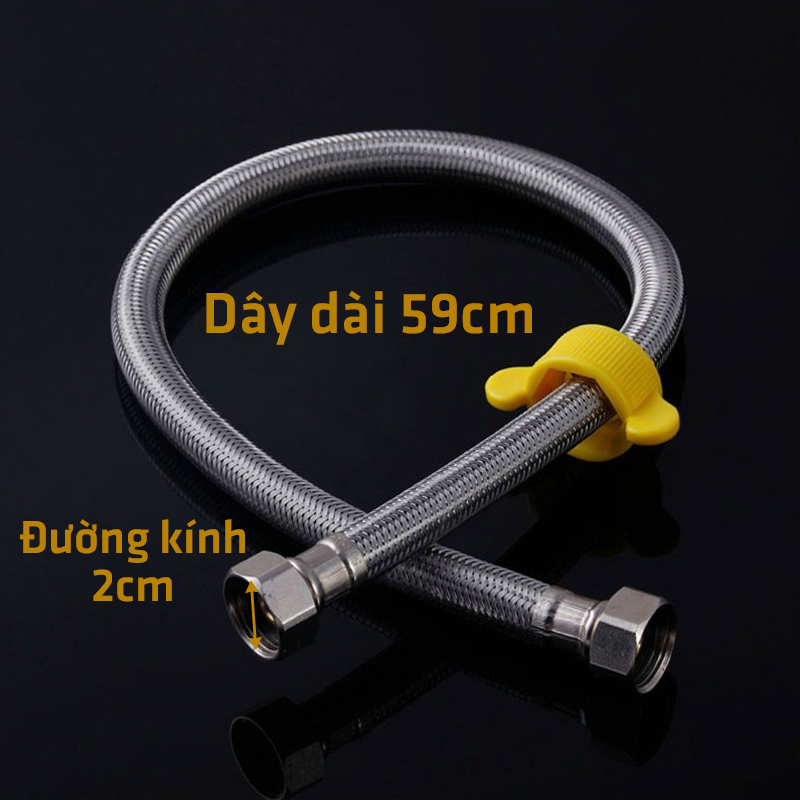 Dây cấp nước vòi lavabo, dây dẫn nước bồn cầu, bình nóng lạnh nhà bếp nhà tắm INOX dài 60cm Legaxi