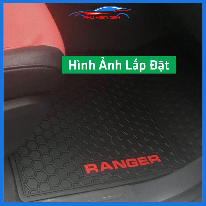 Lót sàn ô tô cao su Ranger 2016-2017-2018-2019-2020-2021-2022 không mùi chống trơn trượt