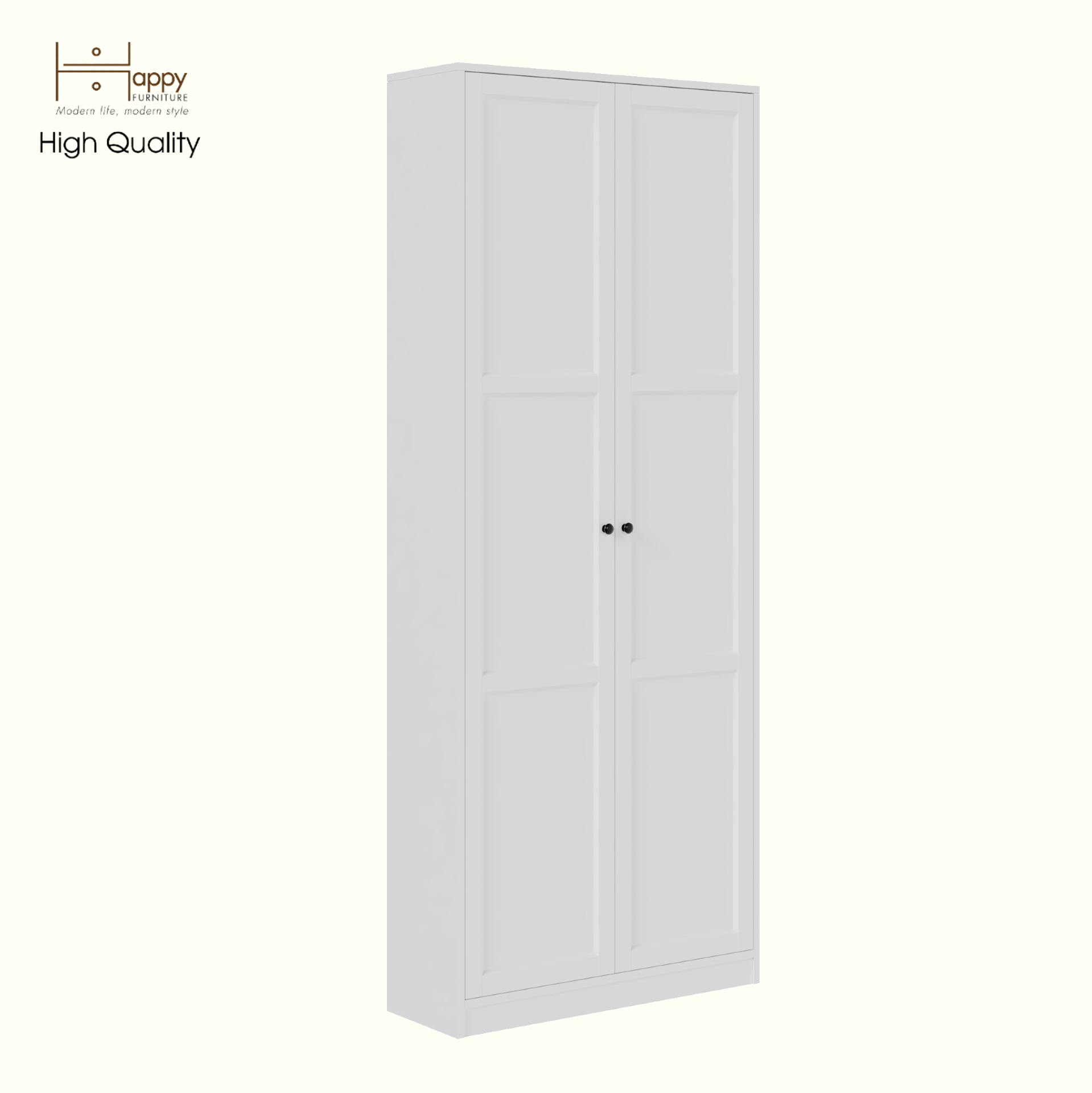 HAPPY FURNITURE , MATTA - Kệ sách 6 tầng 2 cánh mở, KSA_065 , 80cm x 28cm x 200cm DxRxC