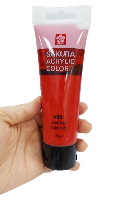 Màu Vẽ Acrylic Sakura 75ml XAC75#22 - Dark Red