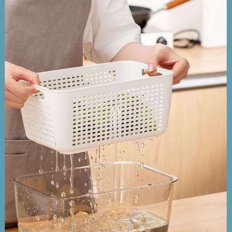 BỘ HỘP KÈM RỔ ĐỂ TỦ LẠNH BẢO QUẢN THỰC PHẨM 2 IN 1 GIẢI PHÁP BẢO QUẢN THÔNG MINH TIỆN LỢI CAO CẤP