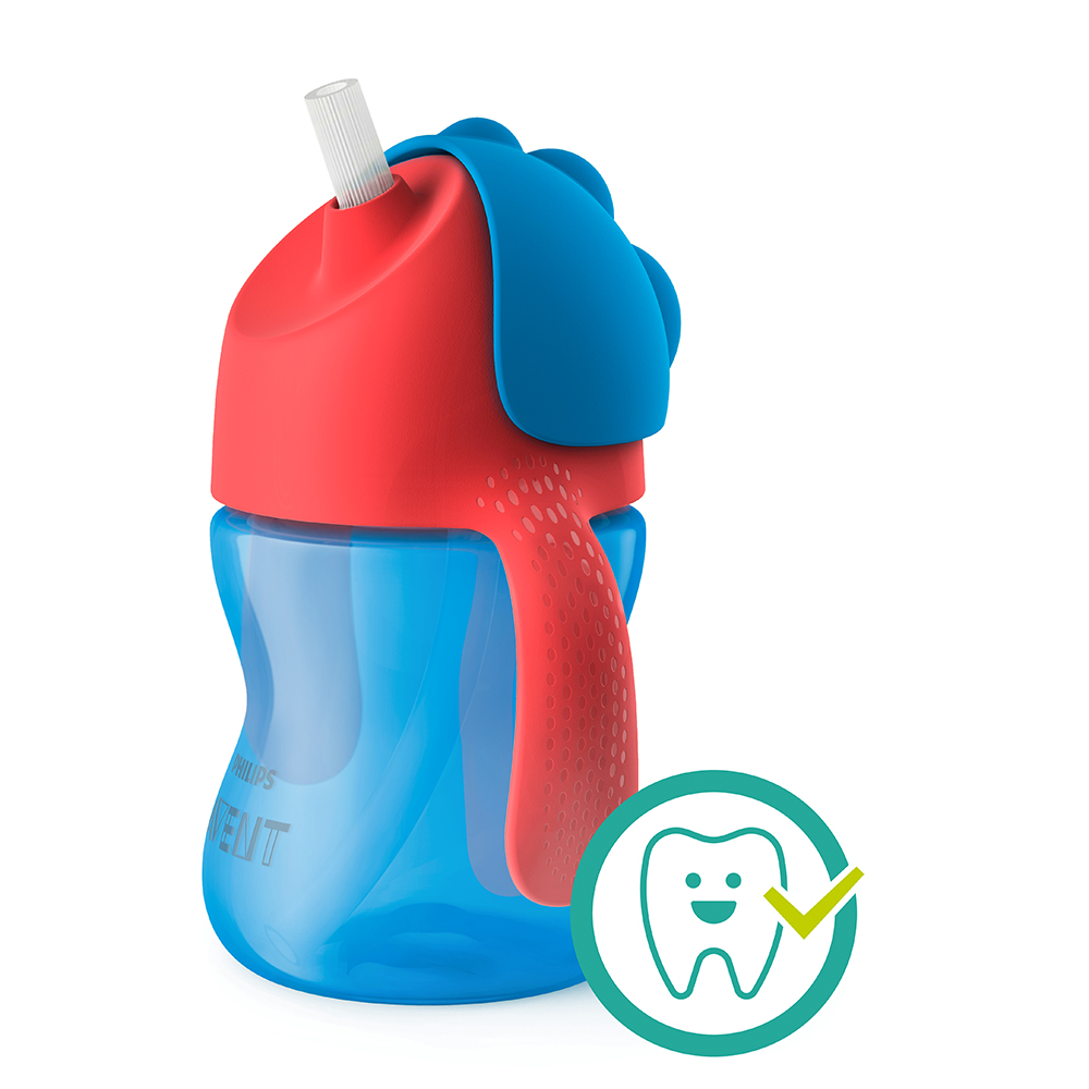 Bình tập uống Philips Avent cho bé 9 tháng - có ống hút - nhựa PP 200ml