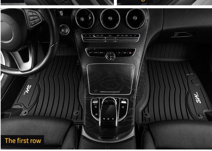 Thảm lót sàn xe ô tô Mercedes GL 2007-2017 Nhãn hiệu Macsim 3W chất liệu nhựa TPE đúc khuôn cao cấp - màu đen