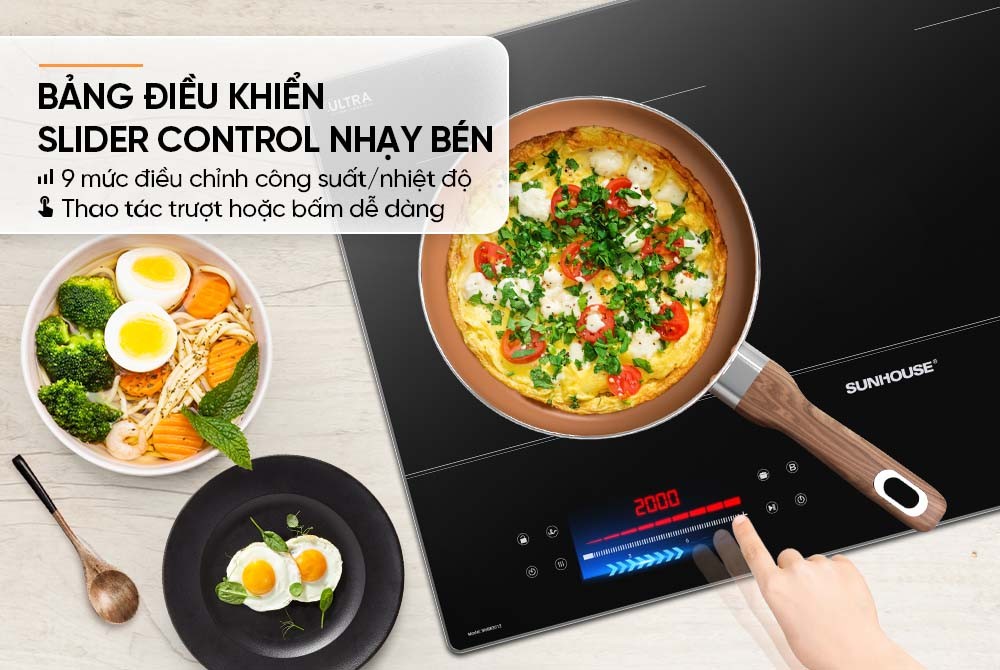 BẾP ĐÔI ĐIỆN TỪ SUNHOUSE SHB82012 - Hàng Chính Hãng