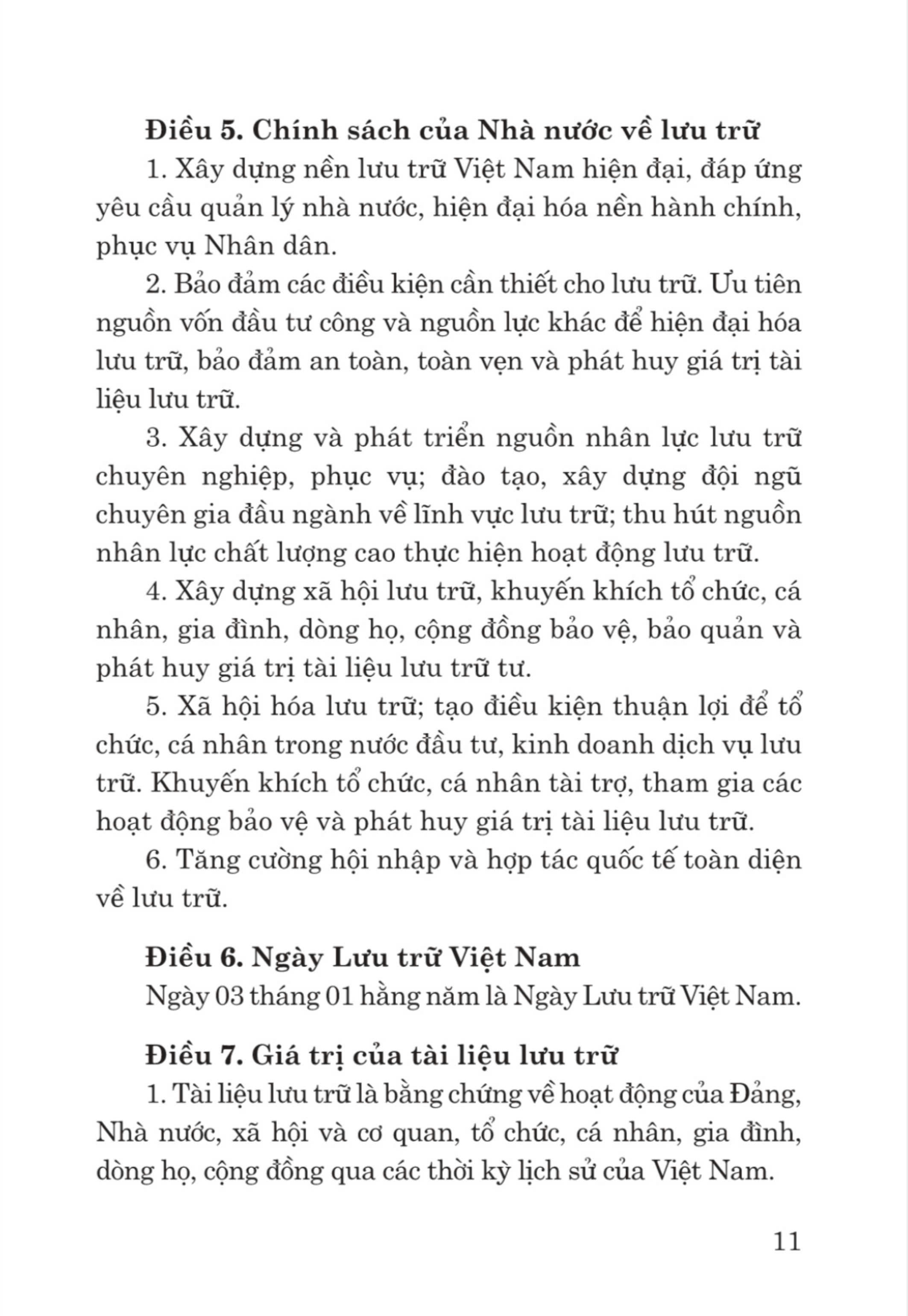 Luật lưu trữ năm 2024 - bản in 2024