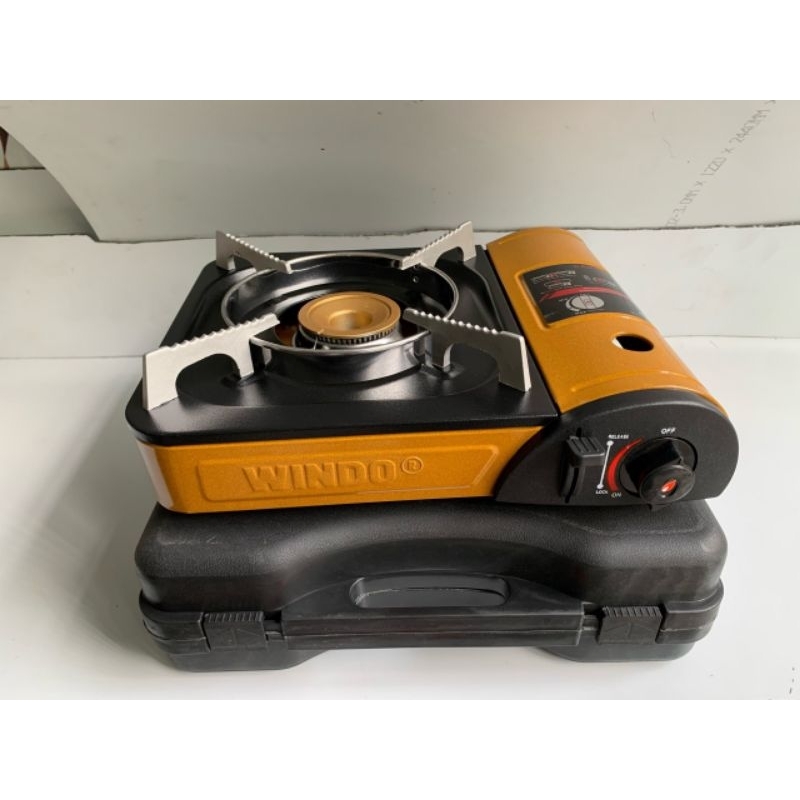 Bếp gas mini Windo 166F màu vàng -Hàng Chính Hãng