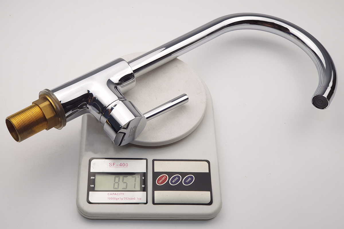 Vòi rửa chén nóng lạnh Đồng mạ Chrome Eurolife EL-KM01 (Trắng bạc)