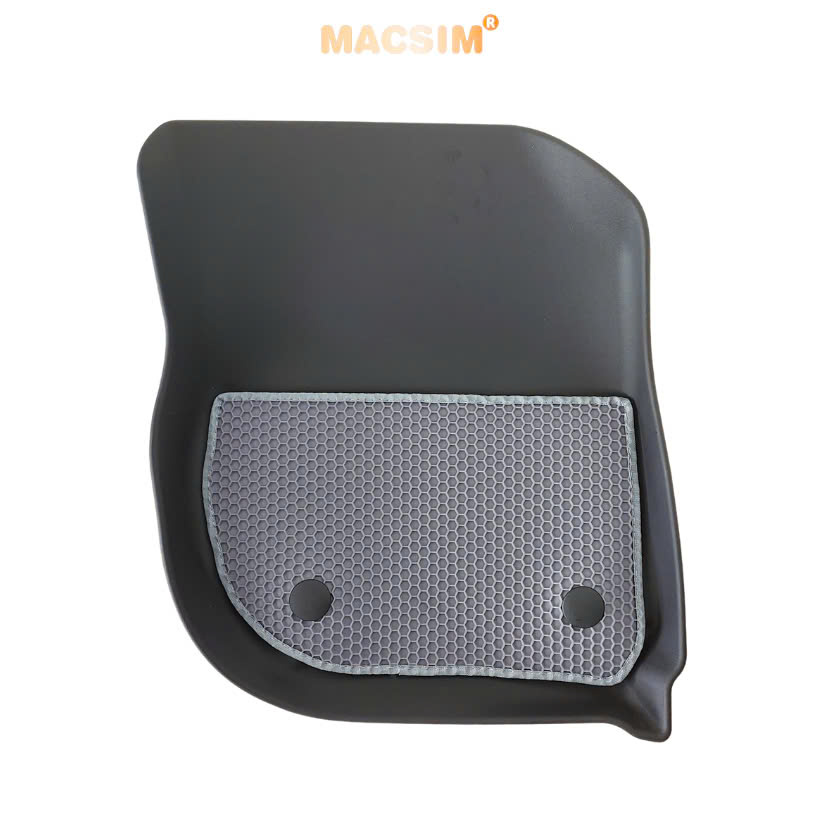 Thảm 2 lớp (sd3) dạng lưới lục giác cho Honda HRV 2022+ bề mặt cao su siêu sạch nhãn hiệu Macsim- màu ghi