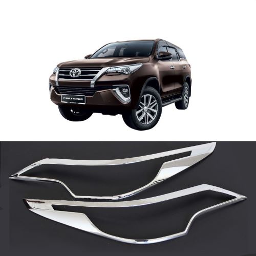 VIỀN ĐÈN TRƯỚC MẠ CROM DÀNH CHO XE TOYOTA FORTUNER 2017