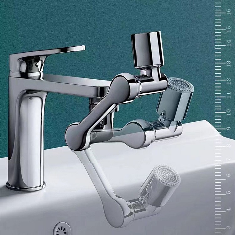 Loại INOX - Đầu Nối Vòi Nước Xoay 1080 độ - Đầu Vòi Nước Thông Minh Lắp Bồn Rửa Mặt - Hai Chế Độ Nước - Hàng Nhập Khẩu