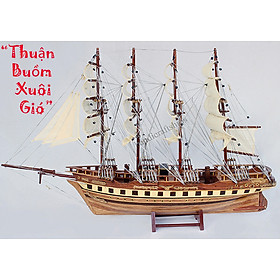 Mô hình thuyền buôn France II chì 74cm Thuận Buồm Xuôi Gió