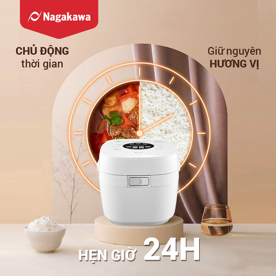 Nồi cơm điện cao tần 1.2L Nagakawa NAG0139 - Hàng chính hãng