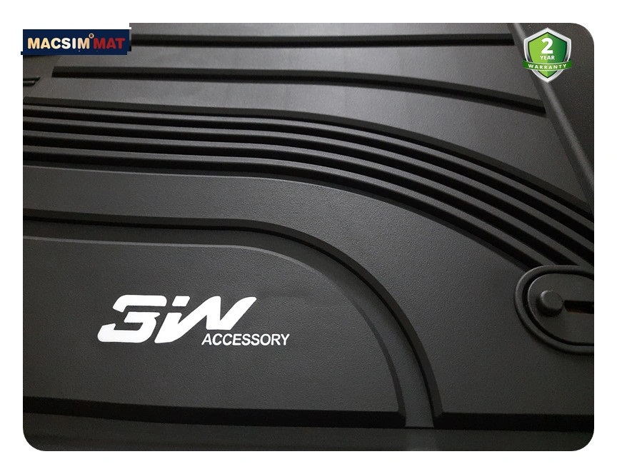 Thảm lót sàn xe ô tô Hyundai Palisade Nhãn hiệu Macsim 3W chất liệu nhựa TPE đúc khuôn cao cấp - màu đen