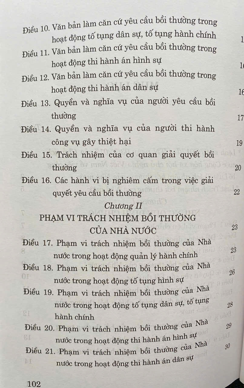 Luật Trách Nhiệm Bồi Thường Của Nhà Nước (Hiện Hành)