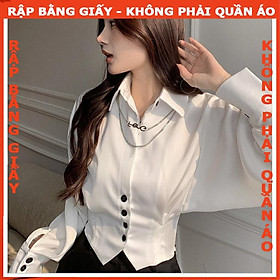 Rập giấy áo sơ mi cánh dơi mã 77 - Bản vẽ