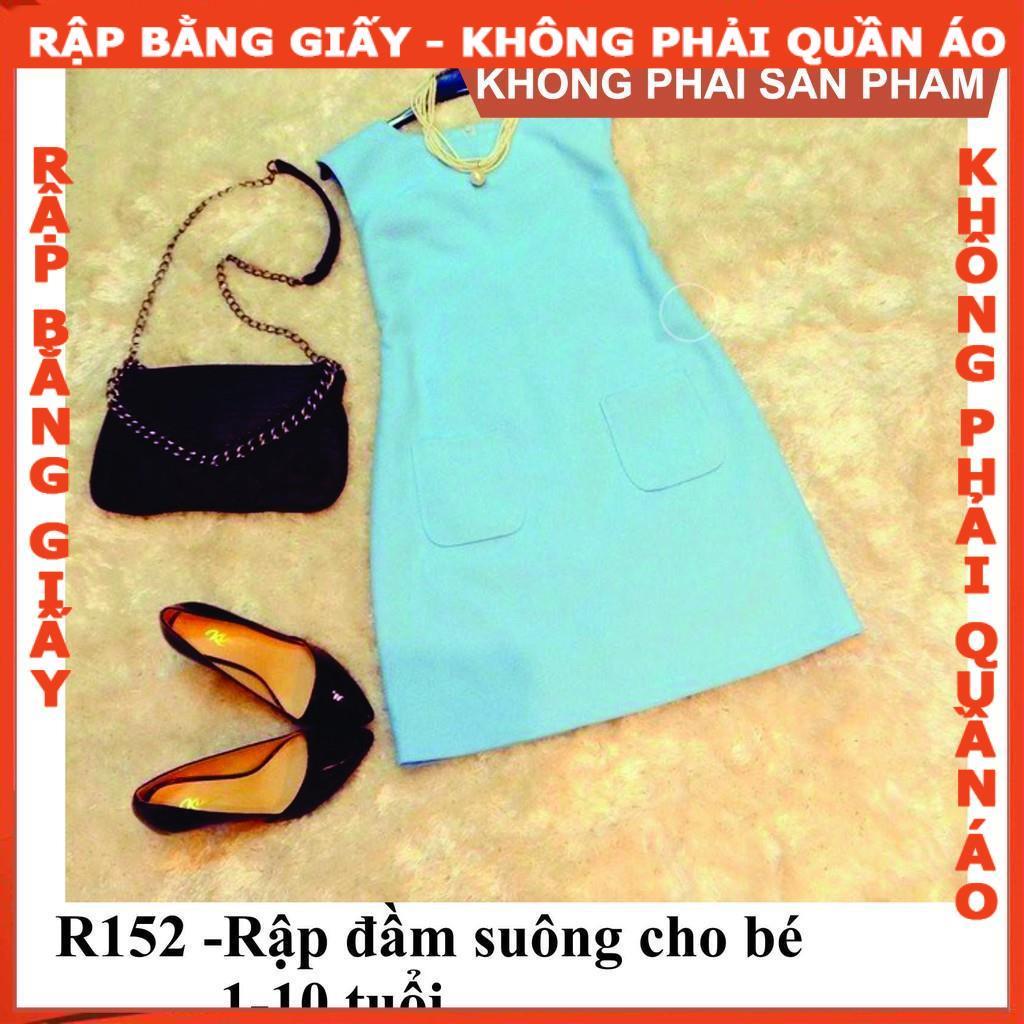 Rập giấy A0 đầm bé gái mã R152 (BẢN VẼ)