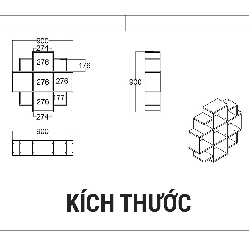 Kệ Treo Tường Trang Trí Hình Hoa Nở BLOOM Thương Hiệu SIB Decor KT205