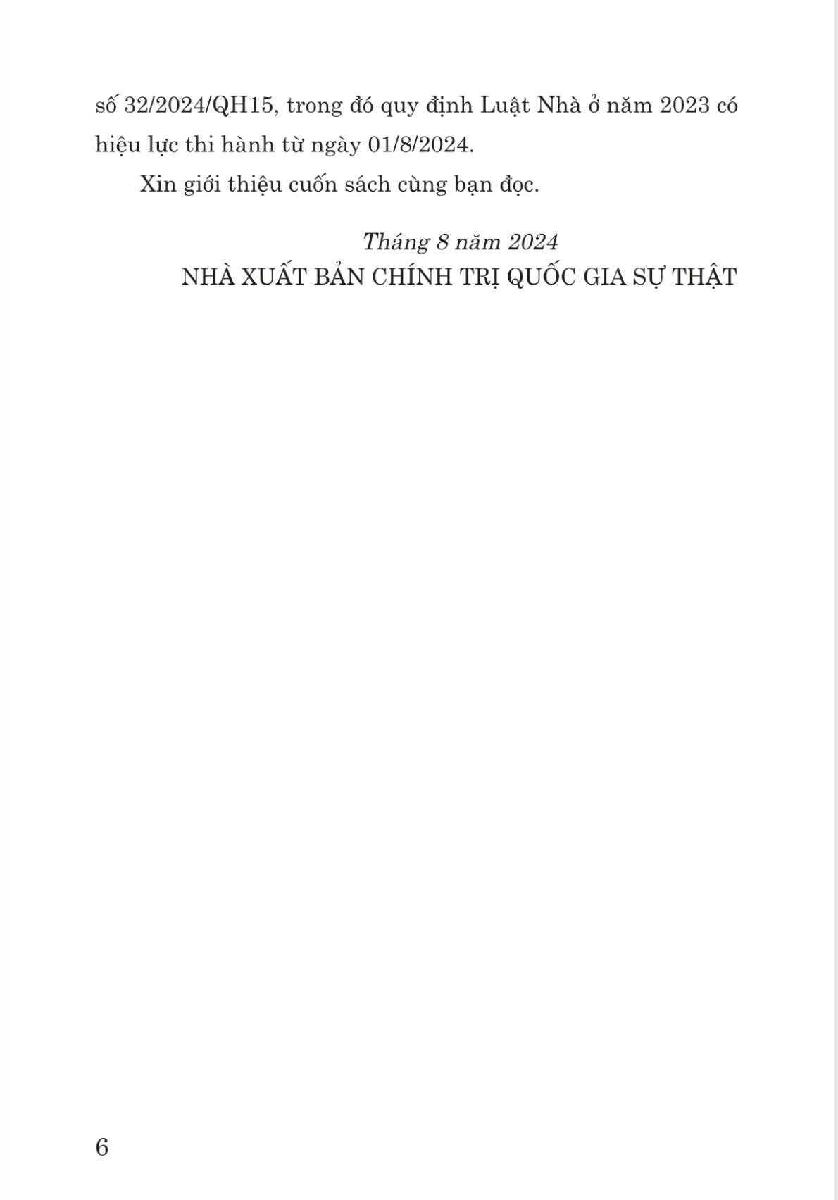 Luật Nhà ở năm 2023 (sửa đổi, bổ sung năm 2024)