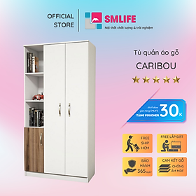 Tủ áo gỗ công nghiệp đẹp chất lượng cao SMLIFE Caribou