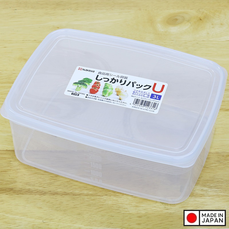Hộp nhựa đựng thực phẩm Nakaya 3L (24.1×17.6×9.1cm)