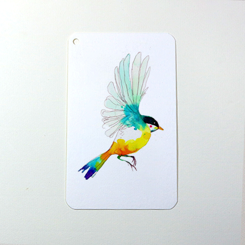 Giấy vẽ màu nước postcard (8 x 13) cm lên màu đẹp không cong, giấy màu trắng kem, 40 tờ giấy dày 280gsm AT788 Green Art - Hàng chính hãng