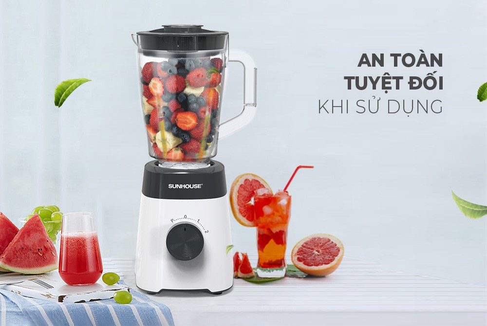 Máy xay sinh tố SUNHOUSE SHD5114 công suất 450W siêu khỏe xay được đá viên - Hàng chính hãng
