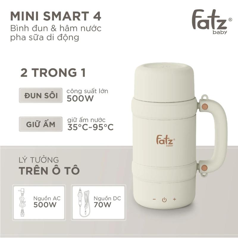 Bình Đun Nước Pha Sữa Di Động FATZBABY Các Dòng MINI SMART - Hàng Chính Hãng