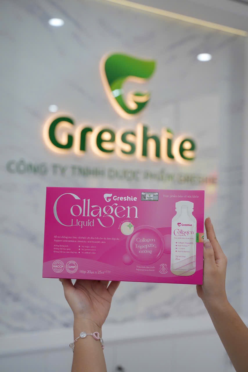 Combo 3 hộp Greshie Collagen Liquid - Collagen dạng nước chống lão hóa, đẹp da ( TẶNG 1 KCN NEUTROGENA)