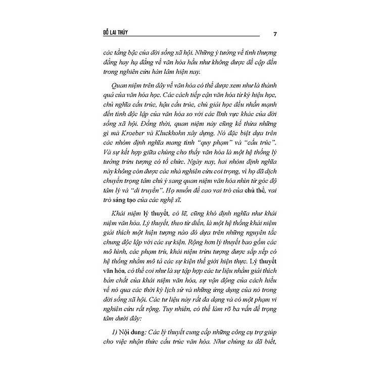 Sách - Các Lý Thuyết Văn Hóa - Đỗ Lai Thuý - VIETNAMBOOK