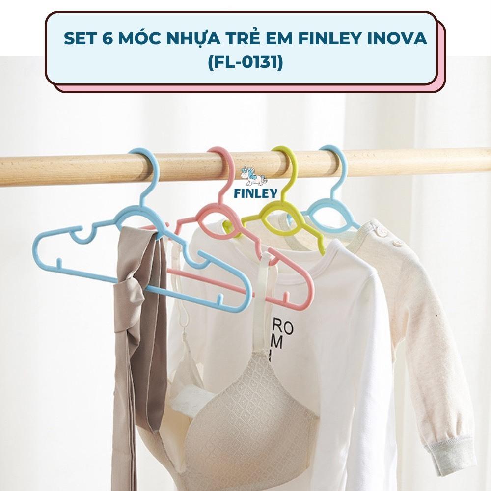 Set 6 Móc Nhựa Finley PP Nguyên Sinh Cao Cấp Đa Năng Móc Quần Áo Trẻ Em, Phụ Kiện - katydang