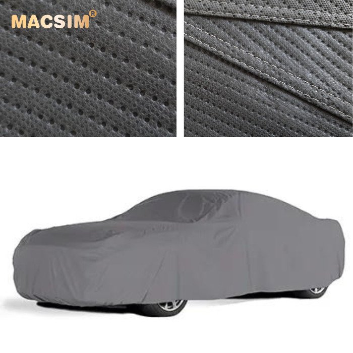 Bạt phủ ô tô chất liệu vải không dệt cao cấp thương hiệu MACSIM dành cho HONDA CIVIC màu ghi - bạt phủ trong nhà và ngoài trời