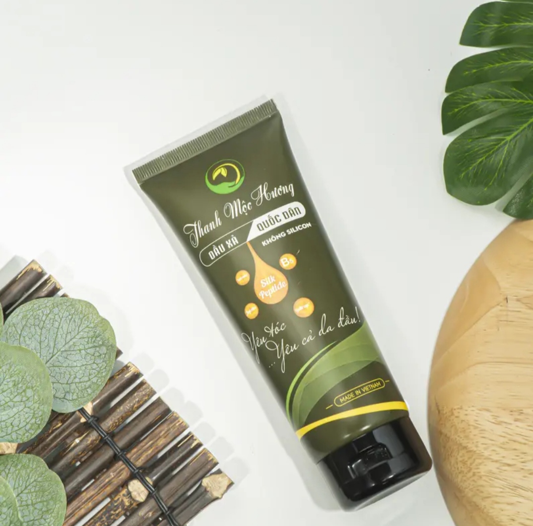 Dầu gội thảo dược dân gian Thanh Mộc Hương sạch gàu mượt tóc phục hồi tóc hư tổn chẻ ngọn 350ml