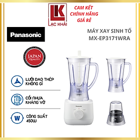 [2024] Máy xay sinh tố Panasonic MX-EP3171KRA/WRA, CS 450W, Lưỡi dao thép không gỉ, Kèm cối phụ, xay khô - Hàng chính hãng