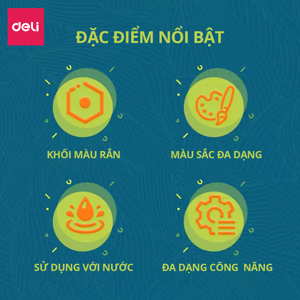 Bộ Màu Nước Nén Water Color Cao Cấp 24 36 48 Màu Tặng Bút Lông Nước, Mút, Cọ, Tẩy, Bút Chì, Gọt, Màu Trắng Deli - Chuyên Dùng Cho Học Sinh, Sinh Viên, Vẽ Mĩ Thuật Chuyên Nghiệp