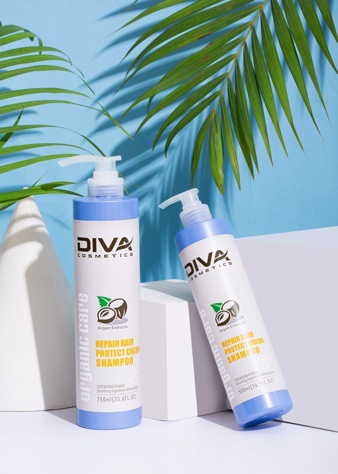 Combo Bộ dầu gội xả phục hồi giữ màu Diva 500ml
