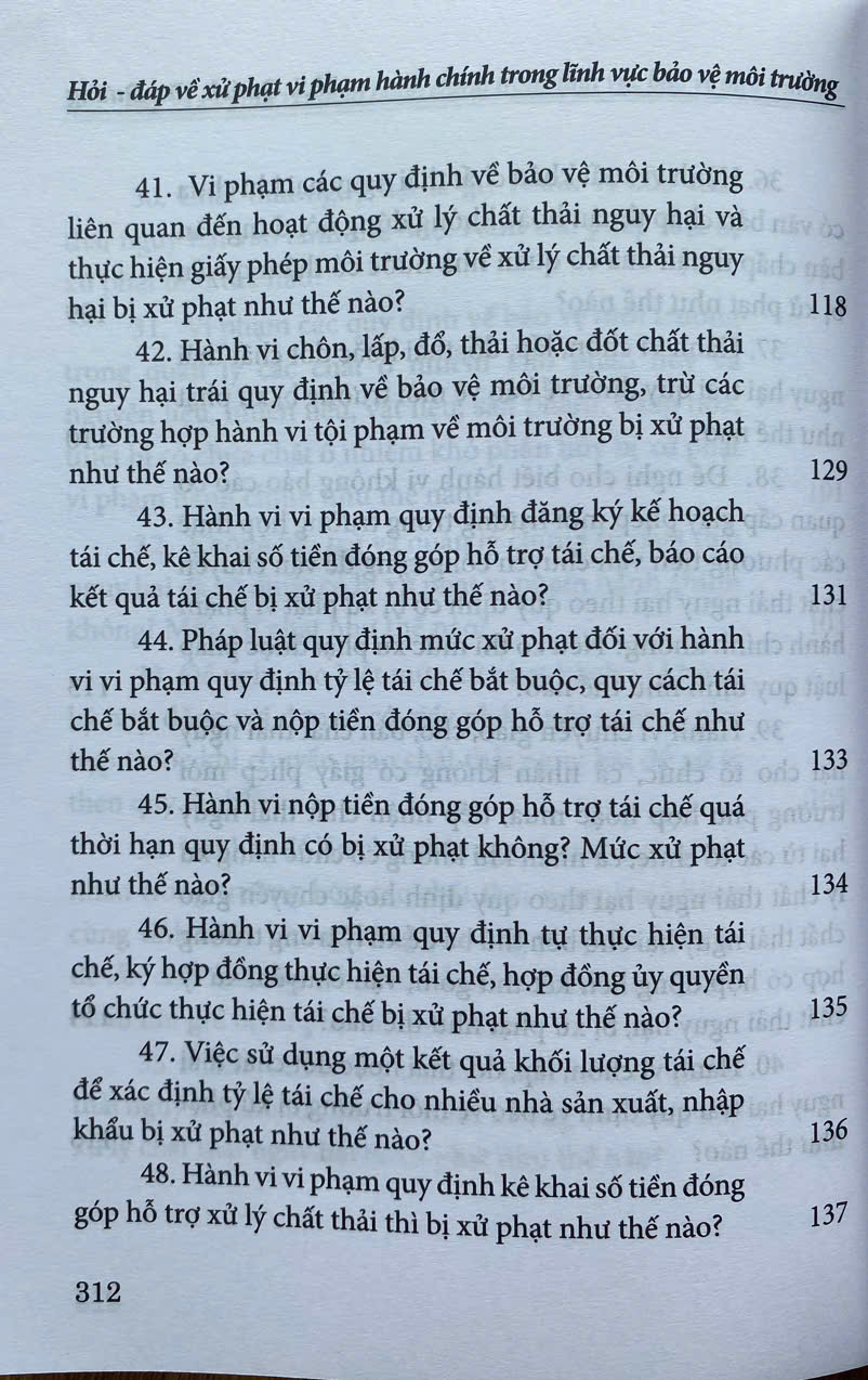 Hỏi - Đáp Về Xử Phạt Vi Phạm Hành Chính Trong Lĩnh Vực Bảo Vệ Môi Trường
