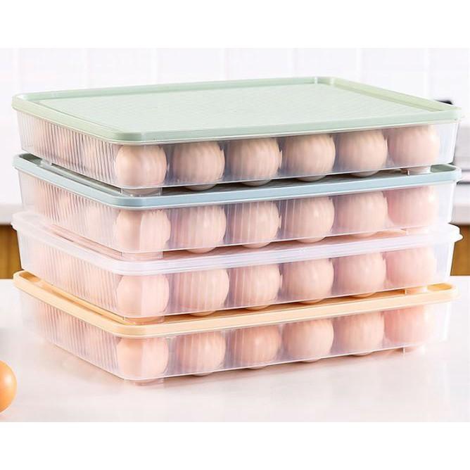 Hộp Đựng Trứng 24 Quả Có Nắp Bảo Quản Lạnh Cao Cấp Chắc Chắn