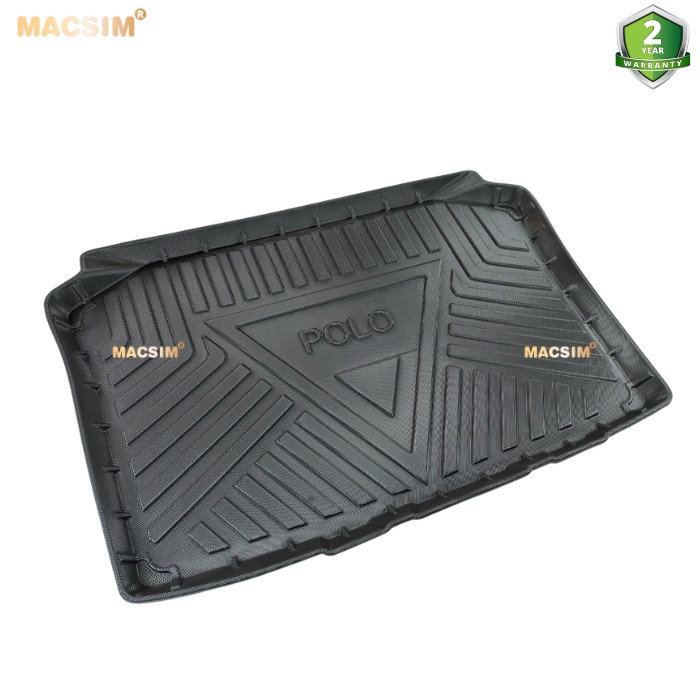 Thảm lót cốp Volkwagen Polo HB 2014-2018/ Polo MK5 2020 (qd) nhãn hiệu Macsim chất liệu tpv cao cấp màu đen