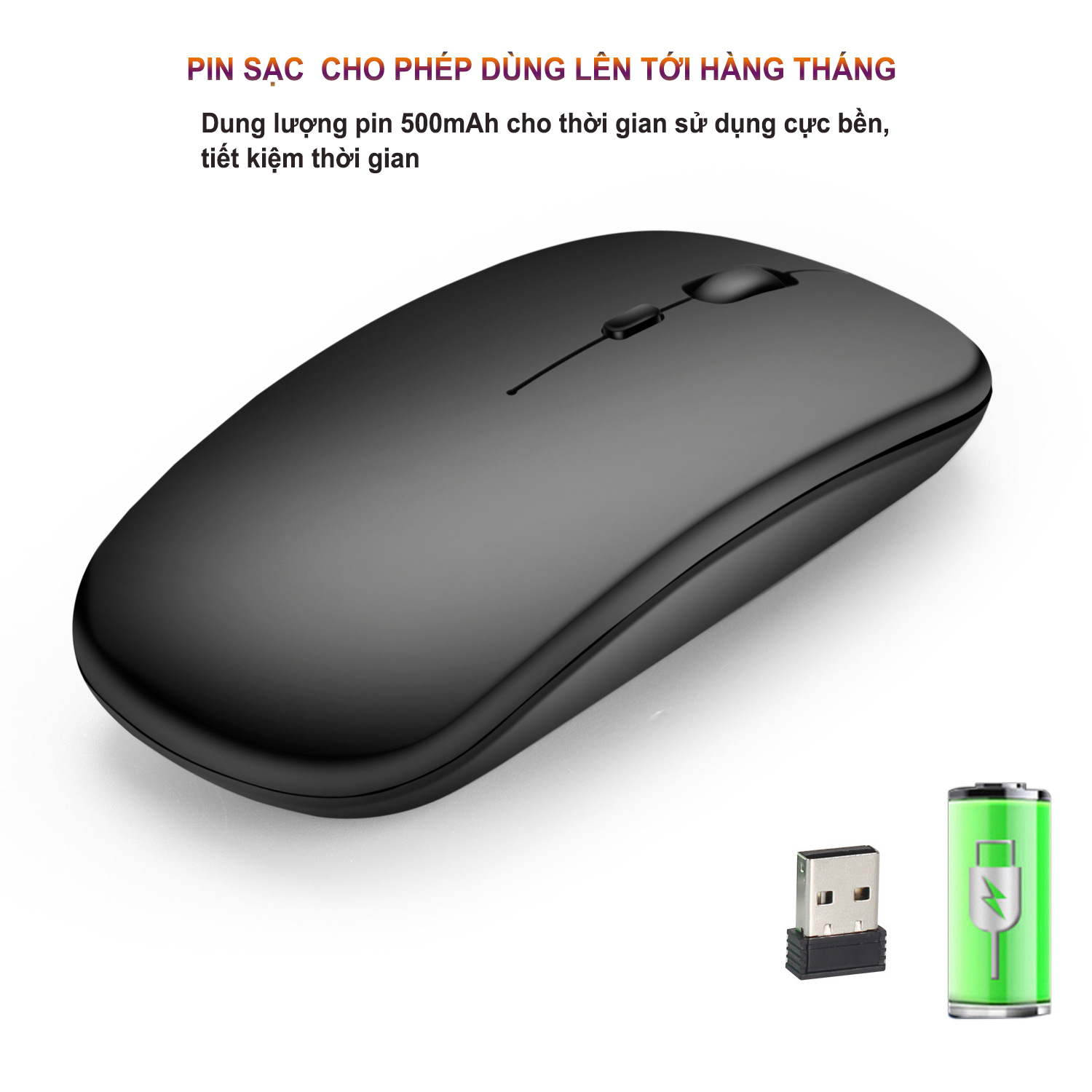 Chuột không dây Bluetooth HXSJ M90 - Hàng chính hãng
